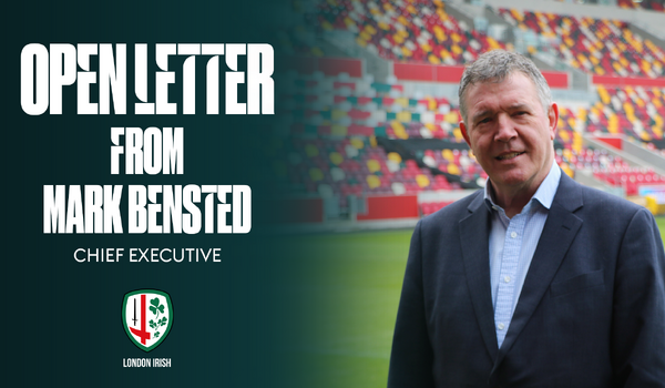 Open letter from Chief Executive Mark Bensted